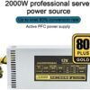 2000W Mining Power Supply, 110V-264V BTC 2U Single Channel Modular Mining Power, PC Power PSU for 8 GPU ETH/BTC Miner Machine Rig with Violent Fan,2000w - Image 3