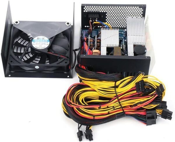 1800W Mining Power Supply PC Power PSU (110V-264V), Multi-Channel Graphics Card with Auto-Thermally Controlled Fan, Supports 8 GPU Mining Rig for ETH Bitcoin Ethereum Miner - Image 7