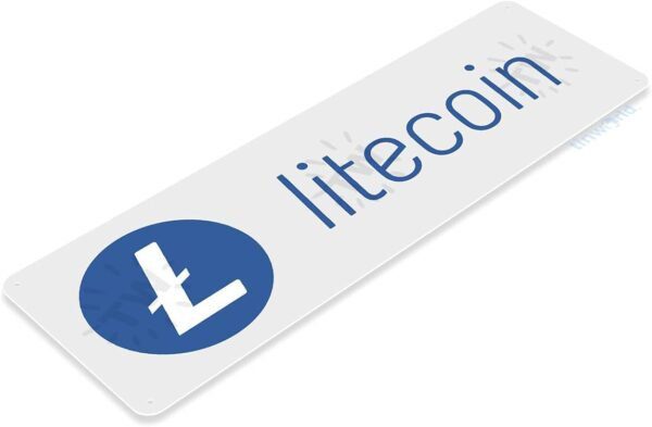 Crypto Sign Litecoin Accepted Here Sign Cryptocurrency ATM Metal Tin Sign D119 - Image 2