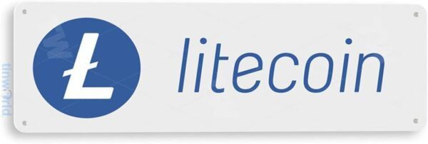 Crypto Sign Litecoin Accepted Here Sign Cryptocurrency ATM Metal Tin Sign D119