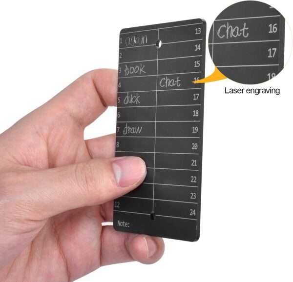 Crypto Seed Storage,Bitcoin Wallet,Cold Wallet Backup- BIP39 12 or 24 Words Recovery Phrase Backup Cryptocurrency Wallet with Engraving Pen(Double) (Grey) - Image 3