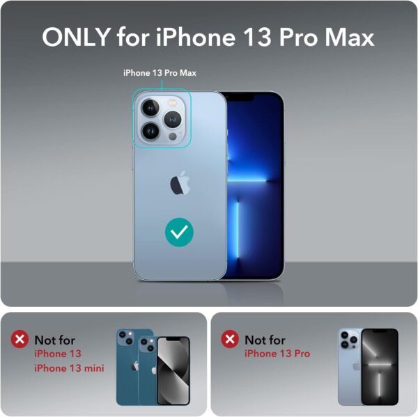 ESR Air Armor Magnetic Case with HaloLock Compatible with iPhone 13 Pro Max Case, Compatible with MagSafe, Military-Grade Protection, Yellowing-Resistant Hard Back, Shock-Absorbing Corners, Clear - Image 2