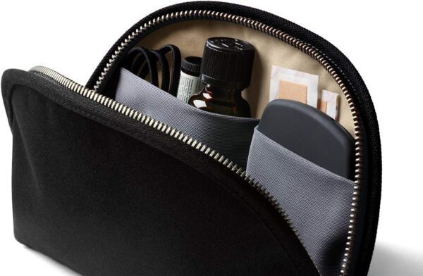 Bellroy Classic Pouch (EDC Zipper Travel Pouch, Water-Resistant Woven Fabric, Holds Pencils, Pens, Tech & Personal Items, Internal Mesh Pockets) - Melbourne Black - Image 3