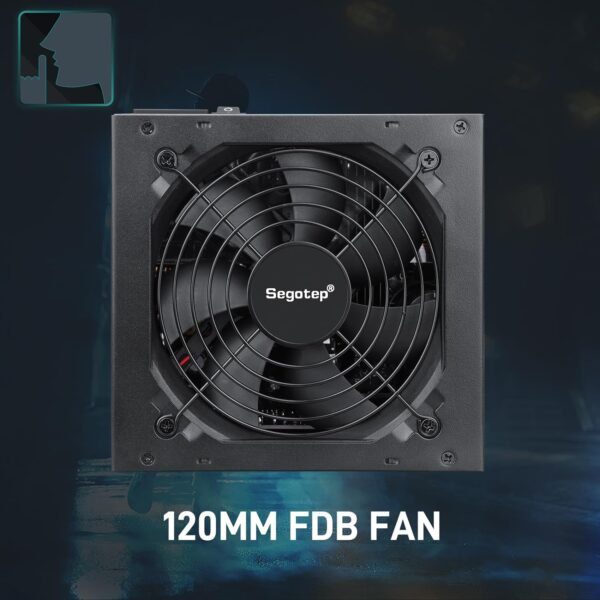 Segotep 750W Power Supply, 80 Plus Gold Full Modular PCIe 5.0 & ATX 3.0 Gaming PSU for NVIDIA RTX 20/30/40 Series & AMD GPU, 120mm Silent FDB Fan, 5 Year Warranty - Image 5