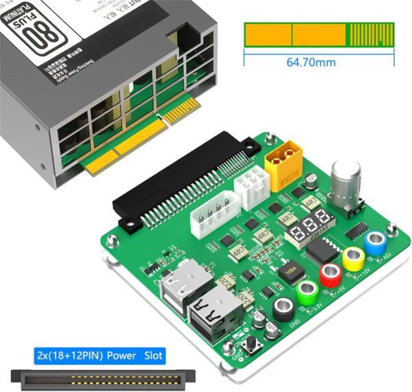 Power Supply Breakout Board Graphics Card 64pin to 12 6pin Adapter Board PSU Board for Mining Bitcoin Miner - Image 7