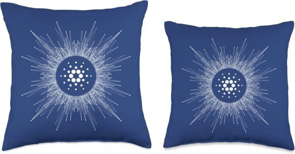 Cardano ADA Cryptocurrency Crypto Currency Blockchain Logo Throw Pillow, 18x18, Multicolor - Image 3