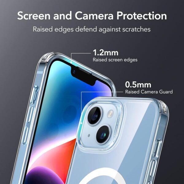 ESR for iPhone 14 Plus Case, Magnetic Case Compatible with MagSafe, Shockproof Military-Grade Protection, Magnetic Phone Clear Case for iPhone 14 Plus, Classic Hybrid Series, Clear - Image 6