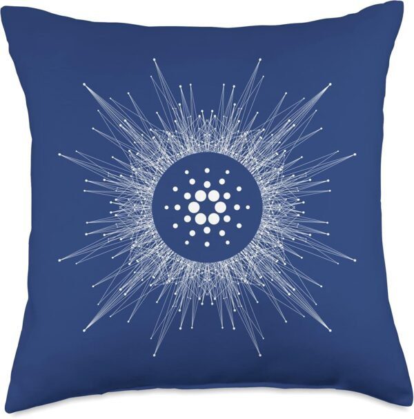 Cardano ADA Cryptocurrency Crypto Currency Blockchain Logo Throw Pillow, 18x18, Multicolor
