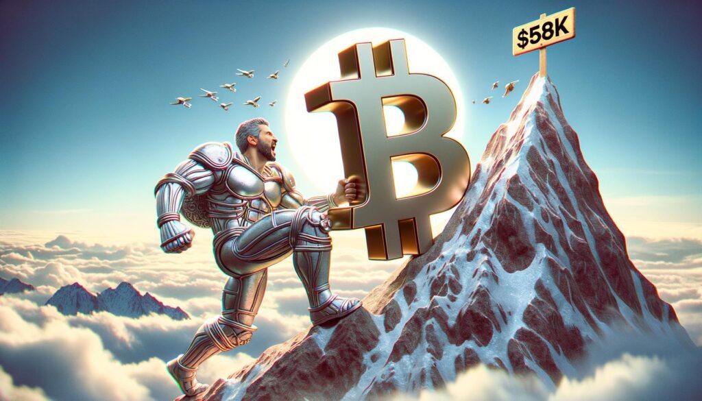 Bitcoin Struggles 58k