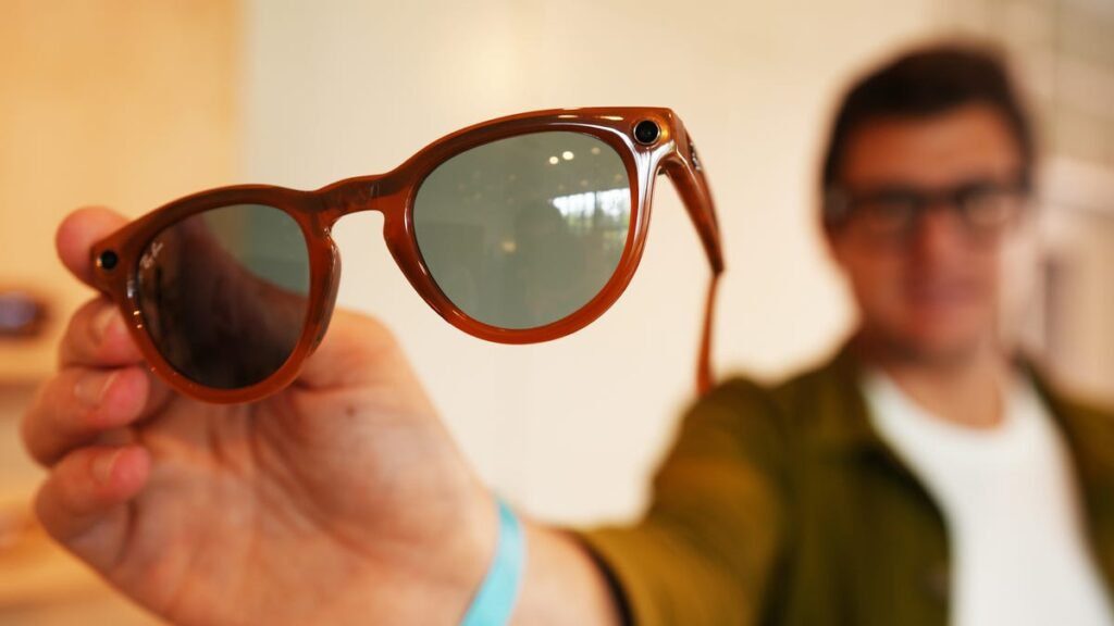 ray ban smart glasses in hand