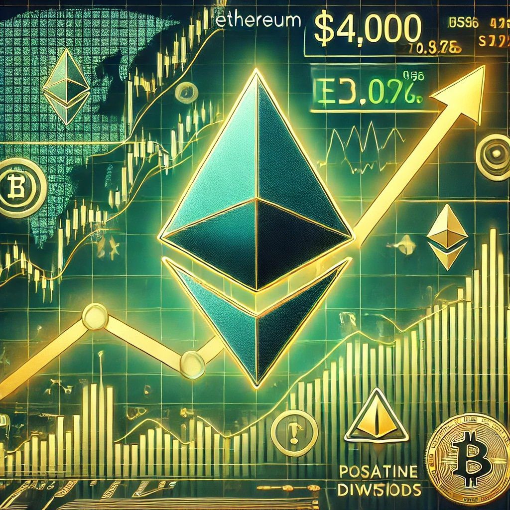 DALL·E 2024 11 12 16.28.57 A digital illustration highlighting Ethereums positive funding rates push