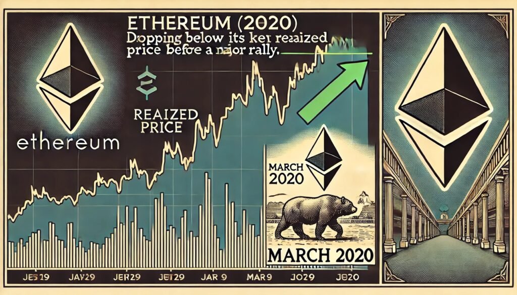 DALL·E 2025 04 09 03.52.57 A financial themed image illustrating Ethereum ETH dropping below its key
