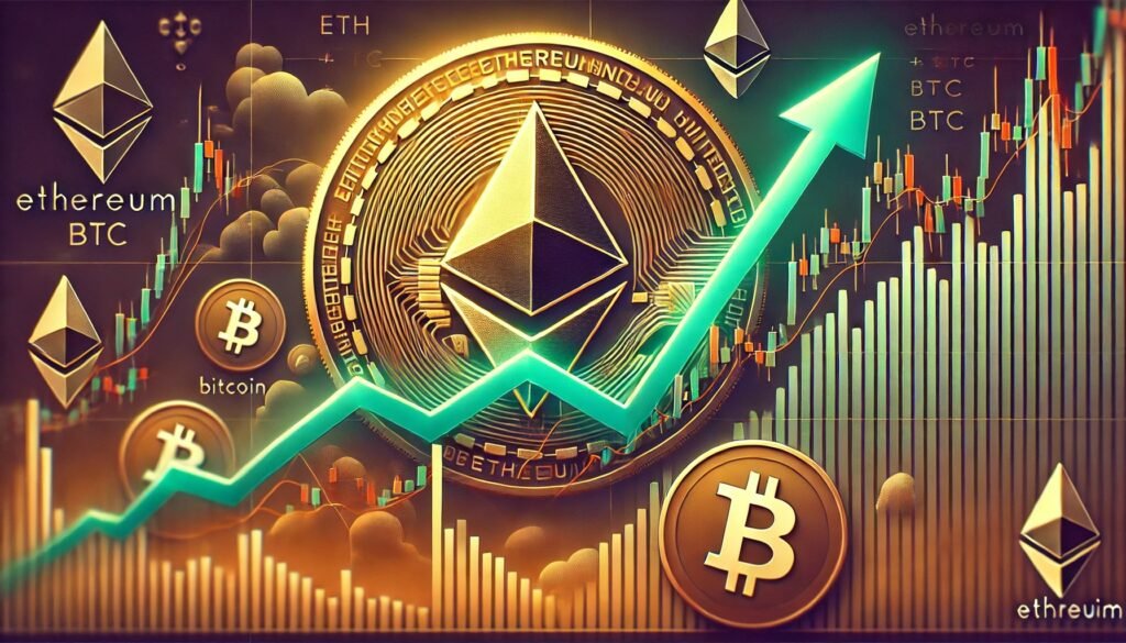 DALL·E 2025 05 09 05.39.52 A financial themed image showing Ethereum ETH breaking out of a multi yea