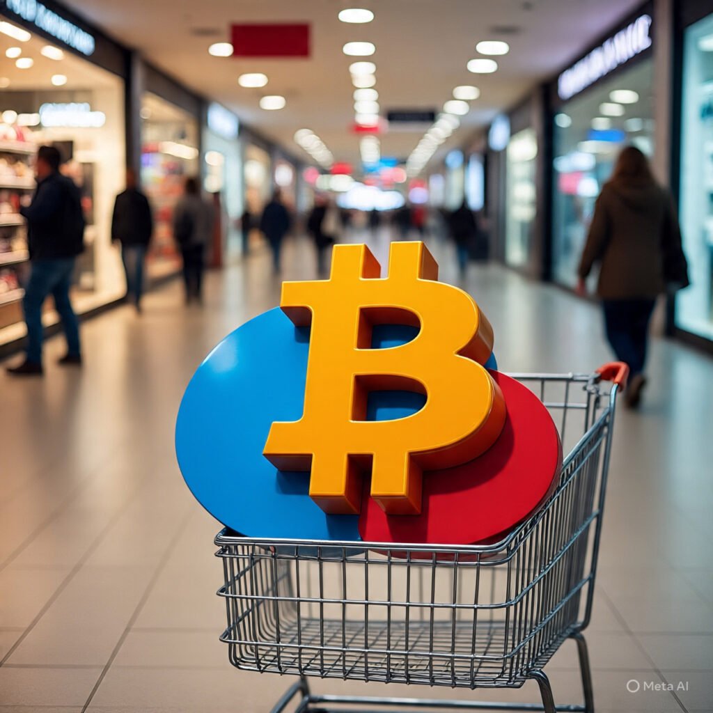 generate image bitcoin in a shopping cart
