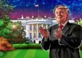 Golden Trump Statue Holding Bitcoin Appears in DC Golden Trump Statue Holding Bitcoin Appears in DC