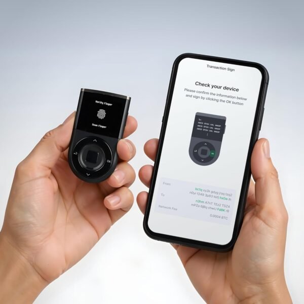 D'CENT Hardware Wallet – Biometric Cold Wallet for Crypto with Fingerprint Authentication | Secure Bluetooth Storage for Bitcoin, Ethereum, XRP, XDC, Solana, Stablecoins & More. (Double unit) - Image 6