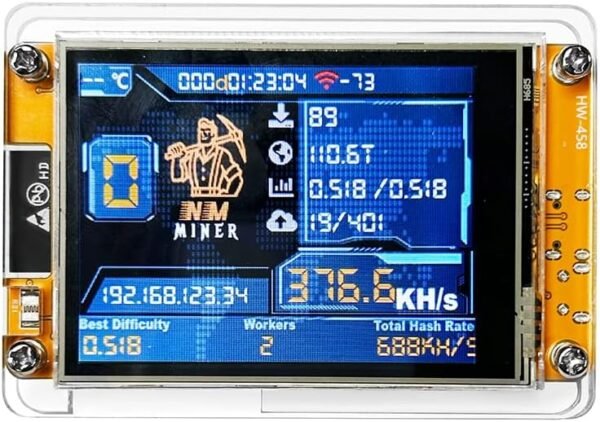 Bitcoins Miner BTC Miner USB NMMiner 375K/HS 2.8 Inch Smart Display Crypto Mining Machine Solo Lottery Miner BTC Mining Machine Better Than Nerd Miner V2 V3 - Image 2