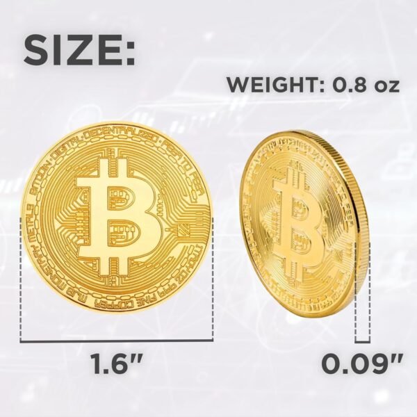 Bitcoin Coin - Commemorative BTC Coins Plus Clear Protective Case, Physical Bitcoin, Cryptocurrency Gifts, Limited Edition Collectible Plus Protective Case - Image 4