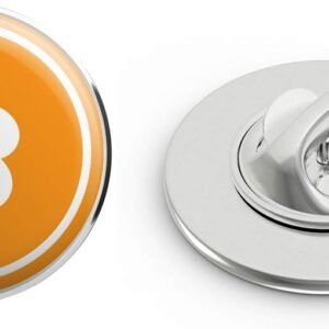 Cool Interesting Internet Currency Bitcoin Cartoon #1 – One Coin Round Metal 0.75″ Lapel Pin Hat Shirt Pin Tie Tack Pinback