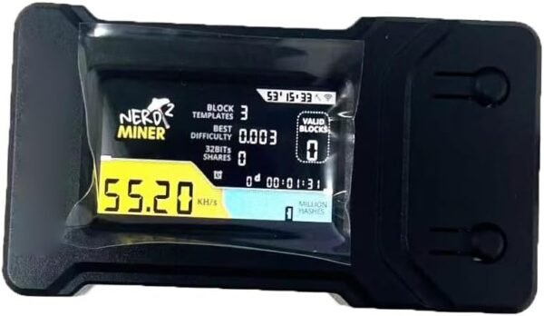 Nerdminer V2 55K T-Display 1.14 Plug and Play BTC Crypto Solo Miner Bitcoin Mining Machine BTC Lottery Machine Open Source Miner 1W Low Power Consumption - Image 3