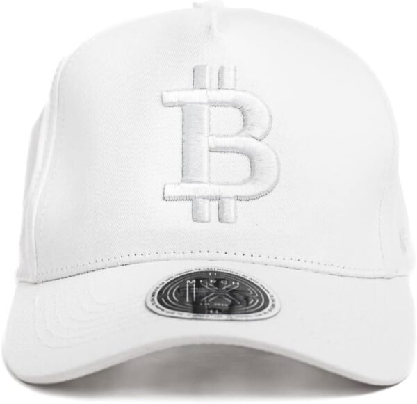 Adjustable Designer All-White Bitcoin Hat (Multiple Styles)