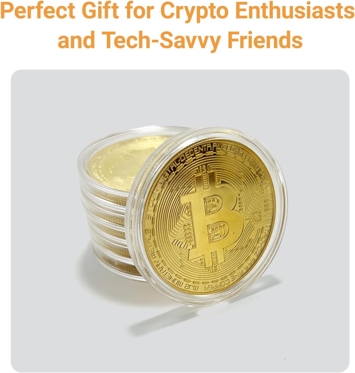 6Ps Gold Plated Bitcoin Coin – Physical Cryptocurrency Collectible with Protective Display Case, Premium Commemorative Souvenir for Crypto Enthusiasts and Gift Giving (Golden 5 6Ps Gold Plated Bitcoin Coin – Physical Cryptocurrency Collectible with Protective Display Case, Premium Commemorative Souvenir for Crypto Enthusiasts and Gift Giving (Golden - Image 5
