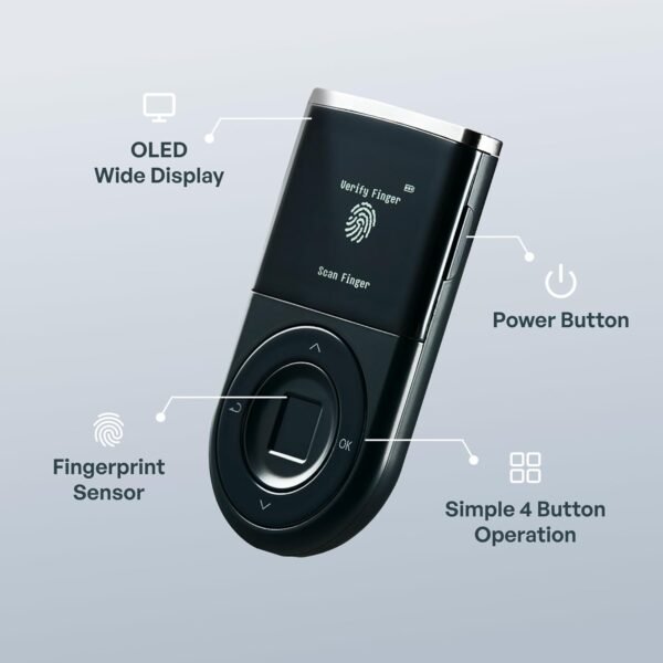 D'CENT Hardware Wallet – Biometric Cold Wallet for Crypto with Fingerprint Authentication | Secure Bluetooth Storage for Bitcoin, Ethereum, XRP, XDC, Solana, Stablecoins & More - Image 2