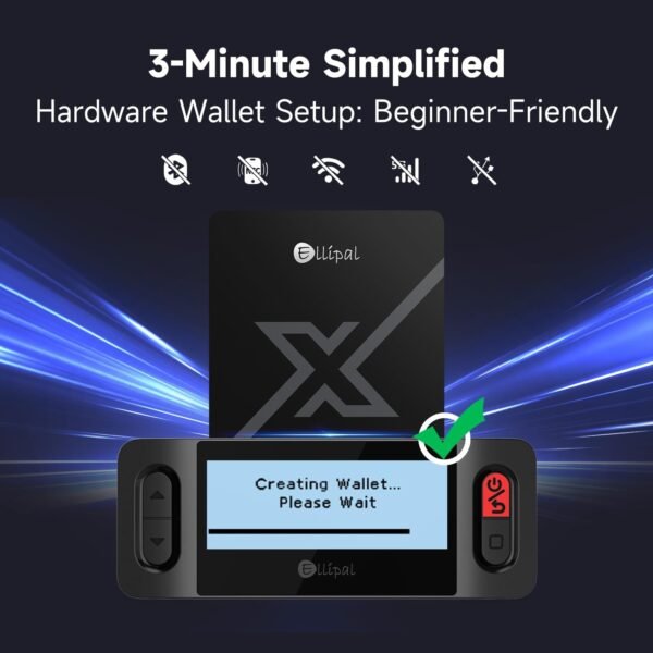 ELLIPAL X Card – Air Gapped Crypto Cold Wallet with Starter Accessory Kit,Secure Offline Storage for Bitcoin, Ethereum,NFTs & 10,000+ Tokens - Image 6