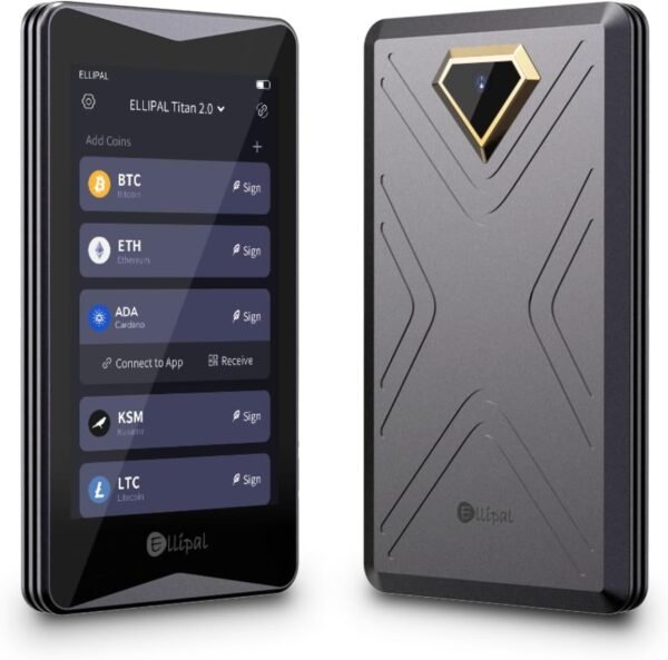 ELLIPAL Titan 2.0 Crypto Cold Wallet, 100% Offline, Air-gapped - Secure Wallet for 10000+ Coins & Tokens & NFTs