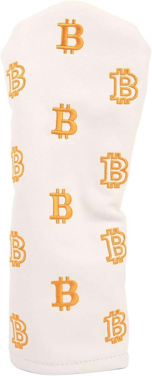 Bitcoin Golf Driver Headcover - Leather Golf Club Covers - HODL 21 Head Cover Golf Accessories
