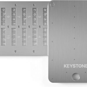 KEYSTONE Crypto Seed Storage, Crypto Steel Capsule Metal Wallet, Cold Storage Backup, 24 Words Bitcoin Key Phrase Storage, Steel Plate, Compatible with Ledger, Trezor, KeepKey (Keystone Tablet Plus)