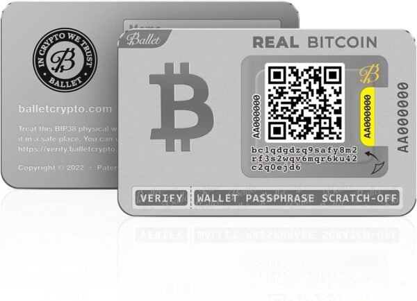Ballet REAL Bitcoin - The Easiest Cryptocurrency Cold Storage Card - Crypto Hardware Wallet, Safeguarding Your Digital Assets (Single) - Image 2