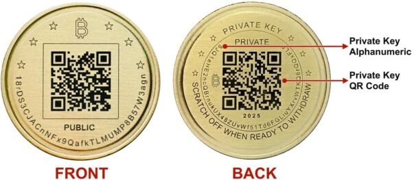 Brass Coin Bitcoin Cold Wallet Air-Gapped Offline Crypto Storage - Image 2