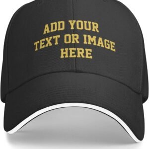 Custom Hats Add Photos/Logo/Text to Design Your Personalized Baseball Cap for Men & Women Adjustable