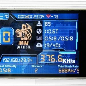 Bitcoins Miner BTC Miner USB NMMiner ESP32 Hashrate 375K/HS 2.8 Inch Smart Display Crypto Miner Solo Lottery Miner BTC Mining Machine Better Than Nerd Miner V2 V3
