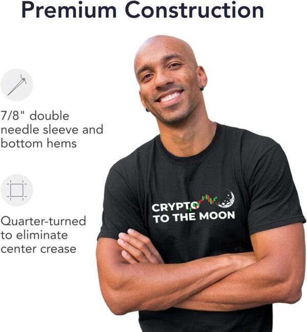 Crypto Apparel Cotton Branded T Shirt – Unisex Cryptocurrency Graphic Tshirts – Modern Classic Fit – Adult Sizes S - 5XL - Image 5