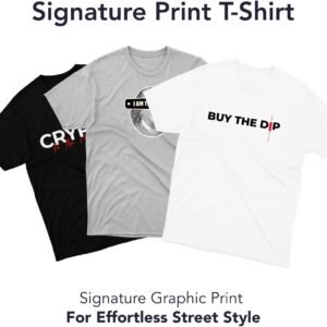 Crypto Apparel Cotton Branded T Shirt – Unisex Cryptocurrency Graphic Tshirts – Modern Classic Fit – Adult Sizes S – 5XL