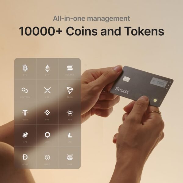 SecuX Shield Bio Crypto Hardware Wallet - Secure Biometric Authentication, Cold Storage Card for NFT, Bitcoin, Ethereum, Cardano, ERC20, BEP20, and More - Image 5