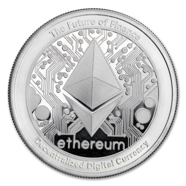 2025-1 oz Niue Silver Ethereum Coin Brilliant Uncirculated with Certificate of Authenticity $2 Seller BU - Image 3