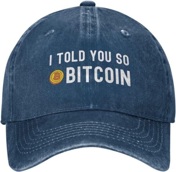 I Told You So Bitcoin Hat Adjustable Baseball Cap Funny Dad Hat for Men Women