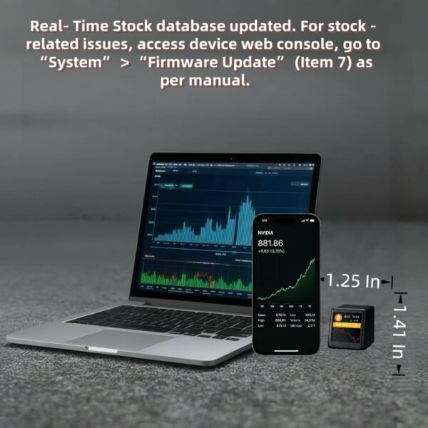 Bitcoin Stock Ticker, Digital Clock with Weather, Temperature, and Humidity Display. A Creative Gift for Husband, Boyfriend, or Women - Image 6