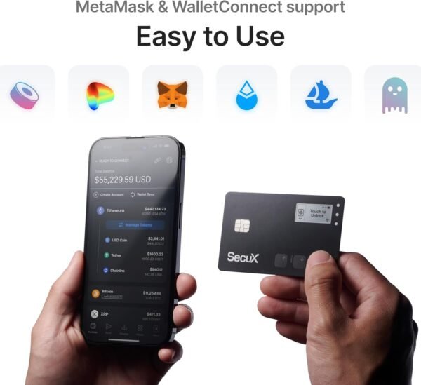 SecuX Shield Bio Crypto Hardware Wallet - Secure Biometric Authentication, Cold Storage Card for NFT, Bitcoin, Ethereum, Cardano, ERC20, BEP20, and More - Image 4