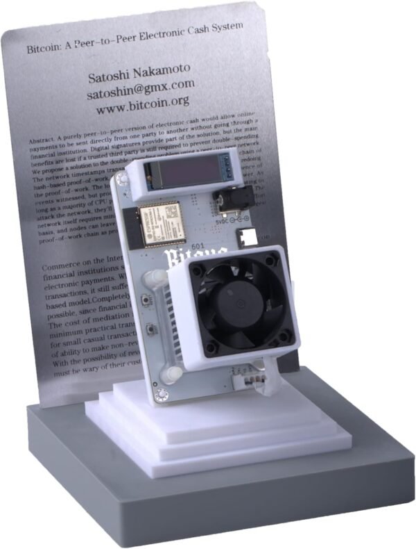 Bitaxe Gamma Miner 601 1.2T 18W BTC Bitcoin Miner Asic Crypto Open Source Quiet Home Mini Lottery Solo Miner with PSU Table Gadget