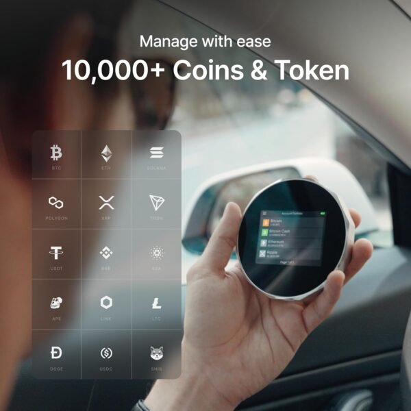 SecuX V20 Plus - Most Secure Crypto Hardware Wallet w/Bluetooth & NFT Support - Cross Platform - Easily Manage Your Bitcoin, Ethereum, BTC, ETH, SOL, LTC, Doge, BNB, XLM, ERC20, BSC and More (V20) - Image 6