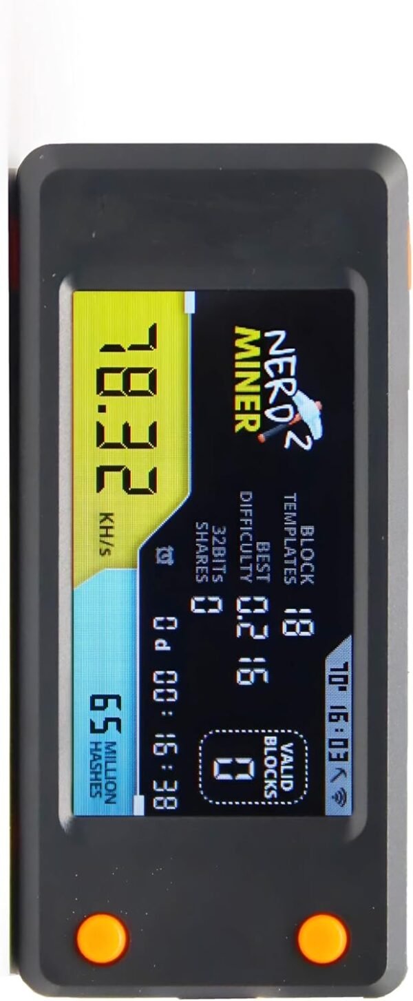 Bitcoin Solo Nerdminer V2 78KH/S Open Source Lottery Miner Low Power Consumption Wi-Fi Connect With Latest Mining Siftware (Firmware 1.6.3) BTC - Image 2