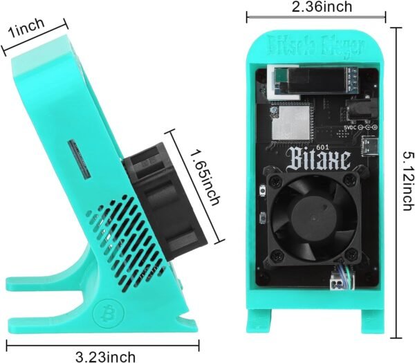 Bitaxe Gamma 601 Bitcoins Miner BM1370 Asic Chip 1.2TH/s Solo Miner 2.4G WiFi/Hotspot Crypto Miner Home Use BTC Miner Low Noice Include PSU, Blue - Image 3