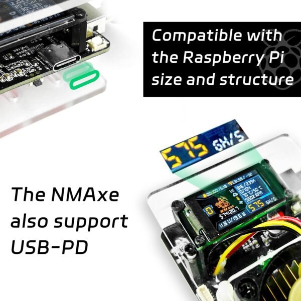Bitaxe Miner Ultra NMAxe Open-Source Bitcoin ASIC Miner with 500 GH/s,Fork from Bitaxe BCH XEC DGBLottery BM1366 USB-PD Support & Raspberry Pi Compatibility - Image 8
