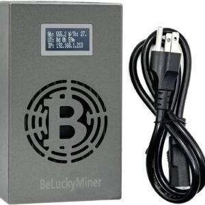 BeluckyMiner Bitcoins Miner Crypto Lottery Mining Machine BTC Asic Miner 2.4G WiFi SHA-256 500GH/S BM1366 Solo Miner Home Use Lotto Device