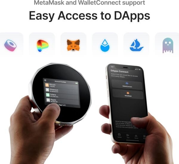 SecuX V20 Plus - Most Secure Crypto Hardware Wallet w/Bluetooth & NFT Support - Cross Platform - Easily Manage Your Bitcoin, Ethereum, BTC, ETH, SOL, LTC, Doge, BNB, XLM, ERC20, BSC and More (V20) - Image 5