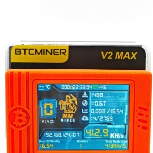 NerdMiner V2 MAX Solo Miner 930KH/s, Crypto Bitcoin Miner Machine 1.5W Mini Miner Win 6.25 BTC Nerdminer 2.4G WiFi Connection
